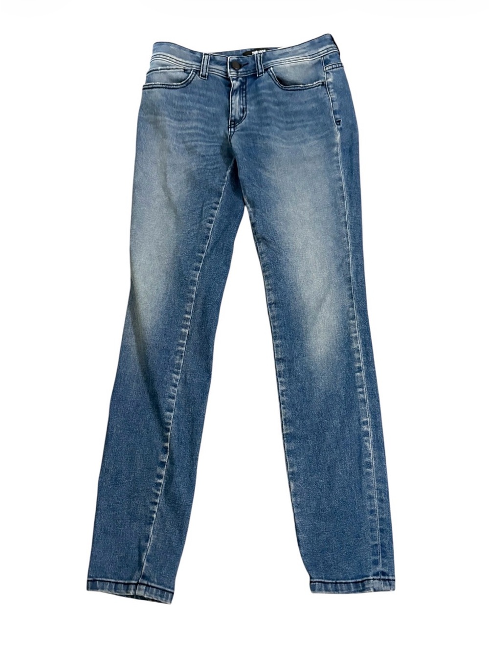 Just Cavalli Women's Faded Blue Straight-Leg Jeans